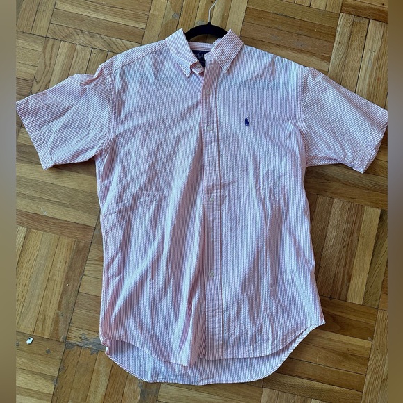 Ralph lauren 100% cotton short sleeve seersucker button down - Picture 2 of 5